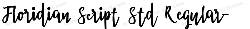 Floridian Script Std Regular字体转换
